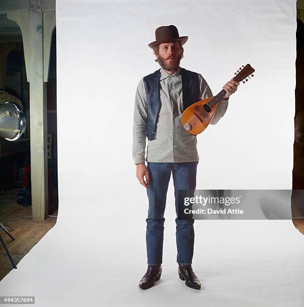 Levon Helm of the roots rock group The Band poses for a portrait in 1969 in Saugerties, New York.