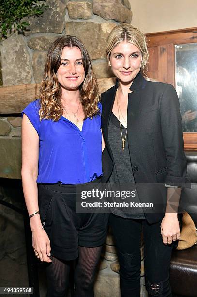 Kat Coiro and Anna Martemucci attend Through Her Lens: The Tribeca Chanel Women's Filmmaker Program luncheon at Locanda Verde on October 26, 2015 in...