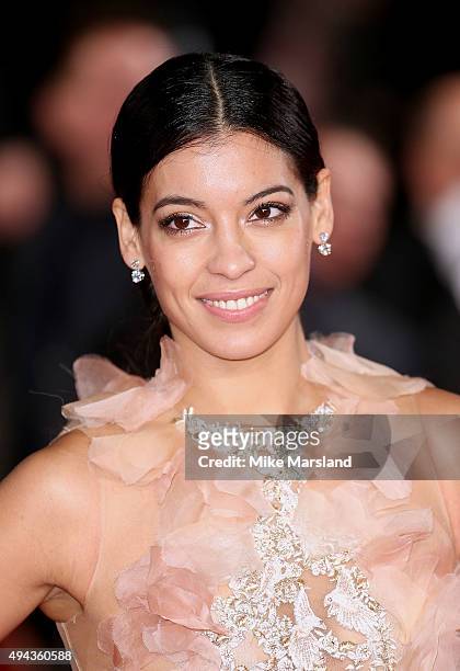 Stephanie Sigman attends the Royal Film Performance of "Spectre" at Royal Albert Hall on October 26, 2015 in London, England.