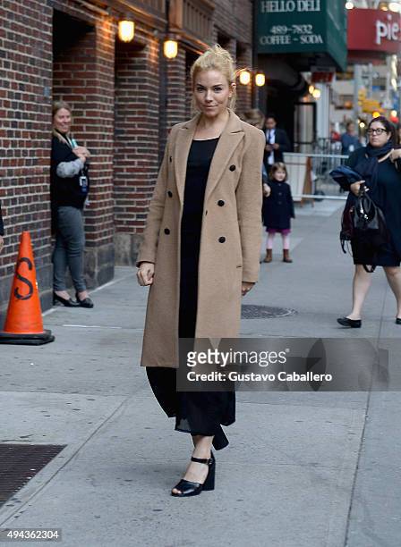 Sienna Miller is sighed on October 26, 2015 in New York City.
