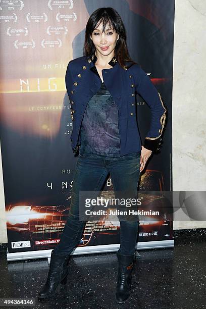 Katsuni attends "Night Fare" Paris Premiere at Cinema Max Linder on October 26, 2015 in Paris, France.