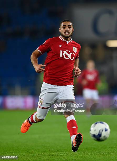 Bristol City player Derrick Williams in action during the Sky Bet Championship match between Cardiff City and Bristol City at Cardiff City Stadium on...