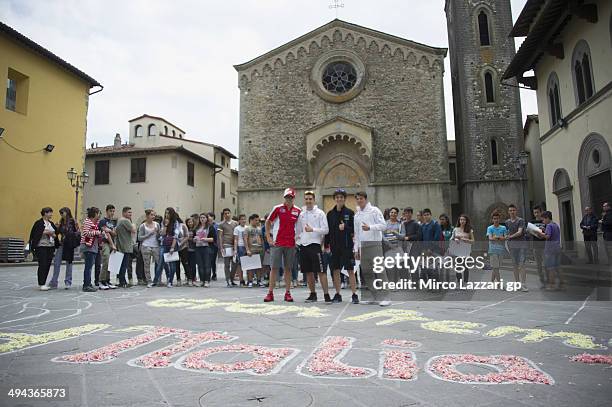 Michele Pirro of Italy and Ducati Test Tea, Matteo Ferrari of Italy and San Carlo Team Italia, Francesco Bagnaia of Italy and Sky Racing Team By VR46...