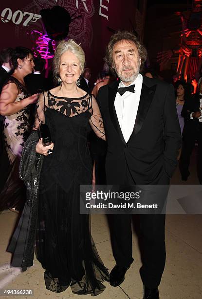 Jenny De Yong and Howard Jacobson attend the World Premiere after party of "Spectre" at The British Museum on October 26, 2015 in London, England.