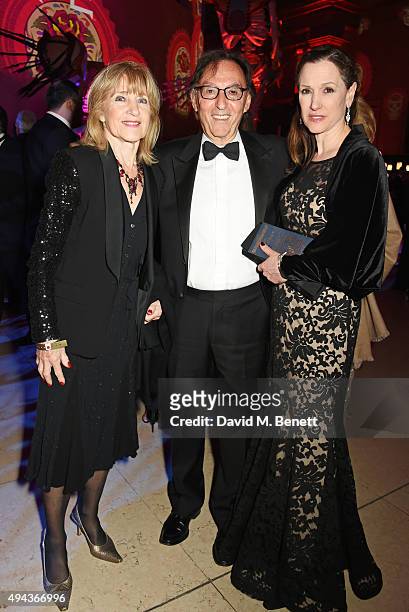 Shirley Blackstone, Don Black and Laurie Barry attend the World Premiere after party of "Spectre" at The British Museum on October 26, 2015 in...