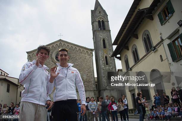 Matteo Ferrari of Italy and San Carlo Team Italia and Andrea Locatelli of Italy and San Carlo Team Italia pose during the pre-event "Inflorata in...