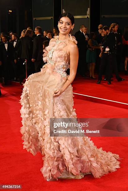 Stephanie Sigman attends the Royal World Premiere of "Spectre" at Royal Albert Hall on October 26, 2015 in London, England.