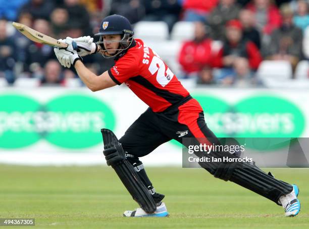 Mark Stoneman of Durham Jets during The Natwest T20 Blast match between Durham Jets and Lancashire Lightning at The Emirates Durham ICG on May 29,...