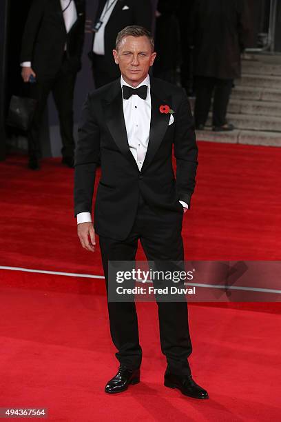 Daniel Craig attends the Royal World Premiere of "Spectre" at Royal Albert Hall on October 26, 2015 in London, England.