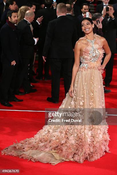 Stephanie Sigman attends the Royal World Premiere of "Spectre" at Royal Albert Hall on October 26, 2015 in London, England.