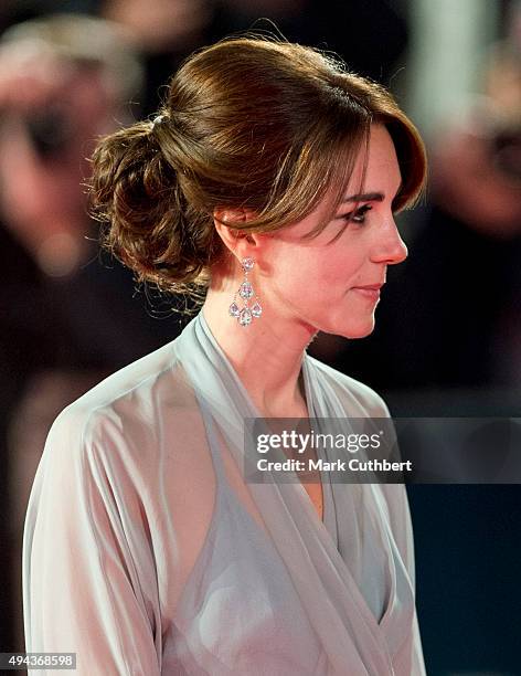 Catherine, Duchess of Cambridge attends the Royal Film Performance of "Spectre" at Royal Albert Hall on October 26, 2015 in London, England.