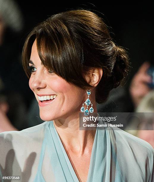 Catherine, Duchess of Cambridge attends the Royal Film Performance of "Spectre" at Royal Albert Hall on October 26, 2015 in London, England.