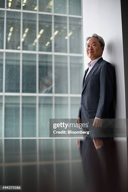 Kazuhiko Toyama, chief executive officer of Industrial Growth Platform Inc., poses for a photograph in Tokyo, Japan, on Wednesday, Sept. 9, 2015....