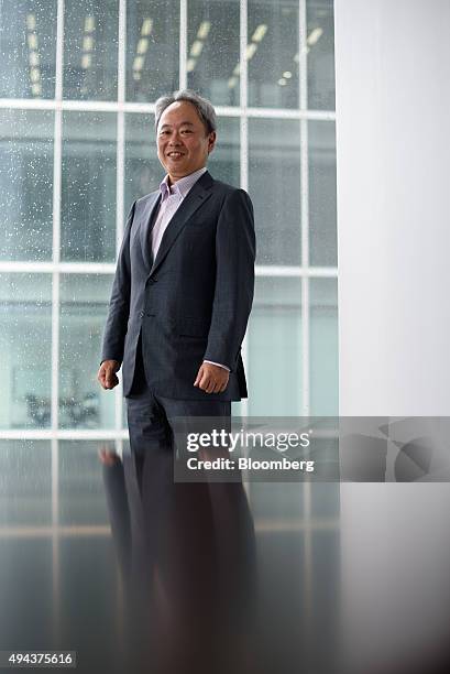 Kazuhiko Toyama, chief executive officer of Industrial Growth Platform Inc., poses for a photograph in Tokyo, Japan, on Wednesday, Sept. 9, 2015....