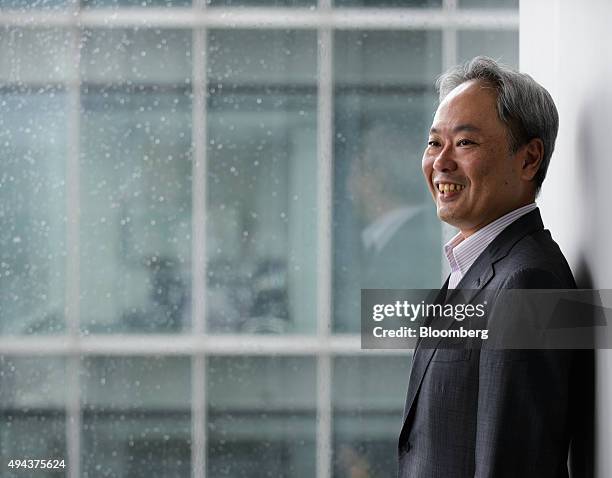 Kazuhiko Toyama, chief executive officer of Industrial Growth Platform Inc., poses for a photograph in Tokyo, Japan, on Wednesday, Sept. 9, 2015....