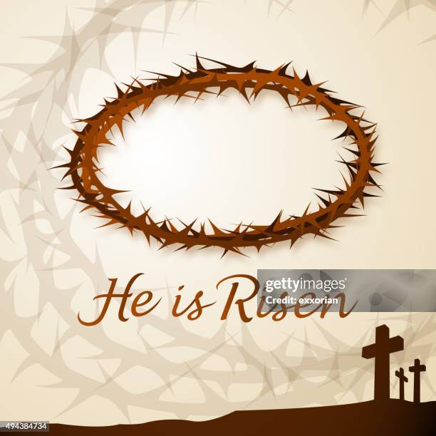 thorncrown - stations of the cross stock illustrations