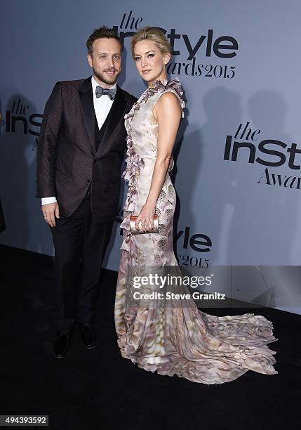 Editorial Director, InStyle and People Stylewatch Ariel Foxman and actress Kate Hudson attend the InStyle Awards at Getty Center on October 26, 2015...