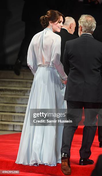 Prince William, Duke of Cambridge and Catherine, Duchess of Cambridge attend the Royal Film Performance of "Spectre" at Royal Albert Hall on October...