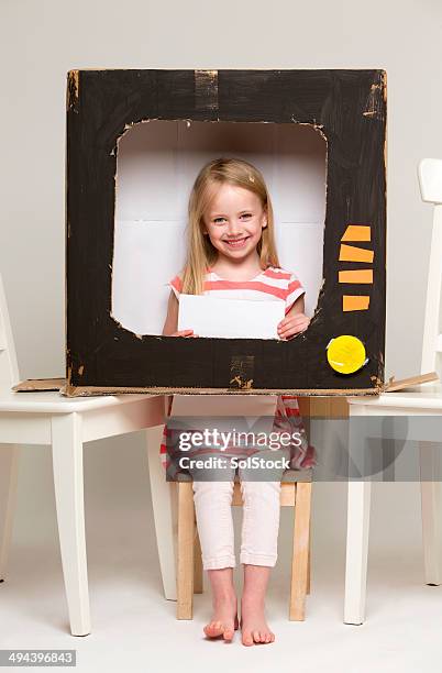 childhood imagination - young journalist stock pictures, royalty-free photos & images