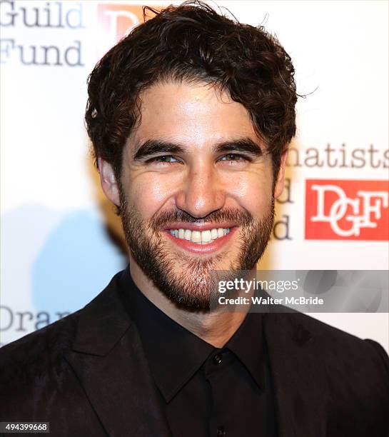 Darren Criss attends the Dramatists Guild Fund's Gala: 'Great Writers Thank Their Lucky Stars' at Gotham Hall on October 26, 2015 in New York City.