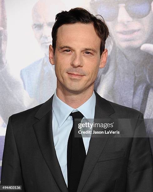 Actor Scoot McNairy attends the premiere of "Our Brand Is Crisis" at TCL Chinese Theatre on October 26, 2015 in Hollywood, California.