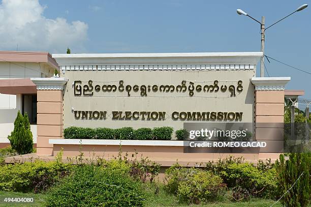 Myanmar's Union Election Commission headquarters in Naypyidaw is seen on October 27, 2015. The once junta-run nation heads to the polls on November...