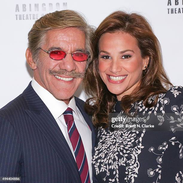 Television journalist Geraldo Rivera and wife Erica Michelle Levy attend the 2015 Abingdon Theatre Company Gala held at Espace on October 26, 2015 in...