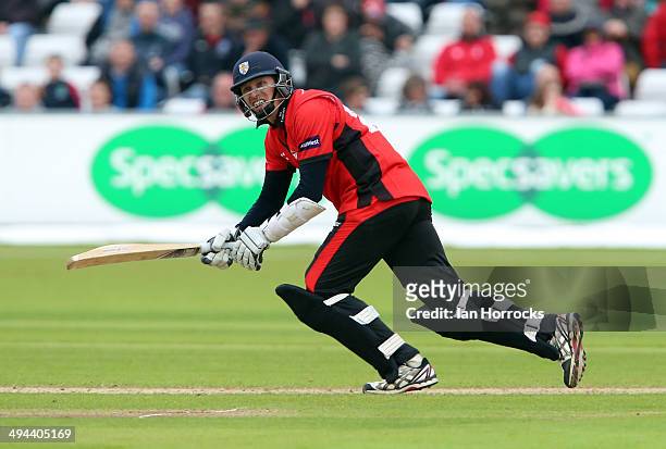 Gordon Muchall of Durham Jets during The Natwest T20 Blast match between Durham Jets and Lancashire Lightning at The Emirates Durham ICG on May 29,...