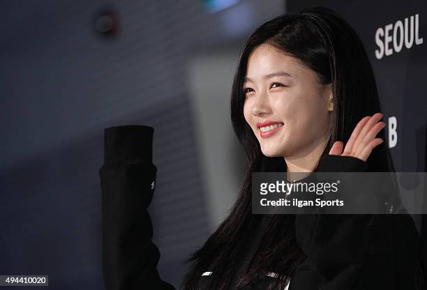 Kim Yoo-jung attends the 2016 Hera Seoul Fashion Week - Supercomma B collection at DDP on October 19, 2015 in Seoul, South Korea.
