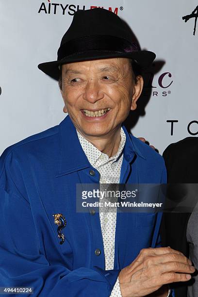 Actor James Hong arrives at the Asian World Film Festival opening night red carpet awards gala and film at The Culver Hotel on October 26, 2015 in...