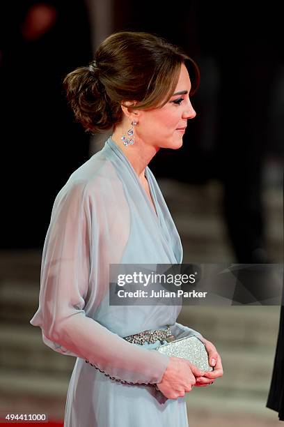 Catherine, Duchess of Cambridge attends the Royal Film Performance of 'Spectre' at the Royal Albert Hall on October 26, 2015 in London, England.