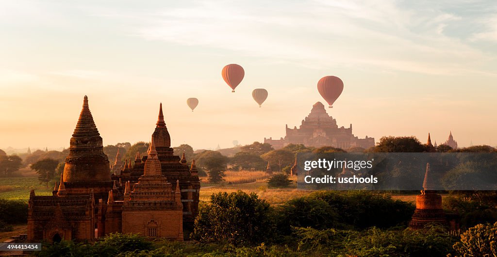 Hot Air Ballons over Bagan , Burma