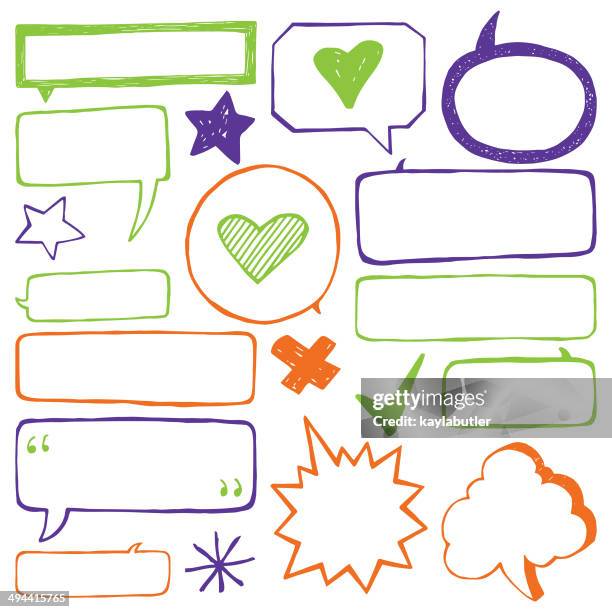 speech bubble set - question mark pattern stock illustrations