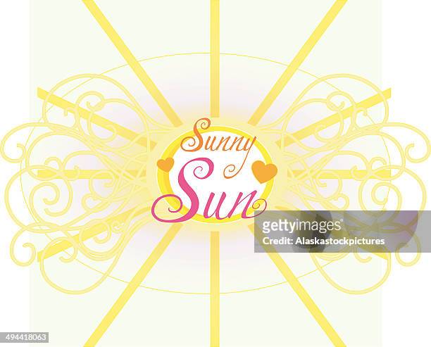 ilustraciones, imágenes clip art, dibujos animados e iconos de stock de sunny sol en la etiqueta - sonnig
