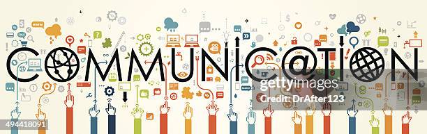 communication concept - cloud storage stock illustrations
