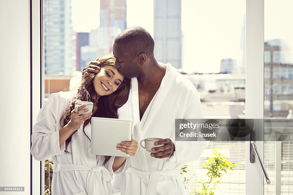 Casal de manhã