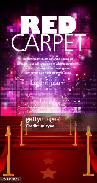 red carpet background with copy space - awards red carpet stock illustrations