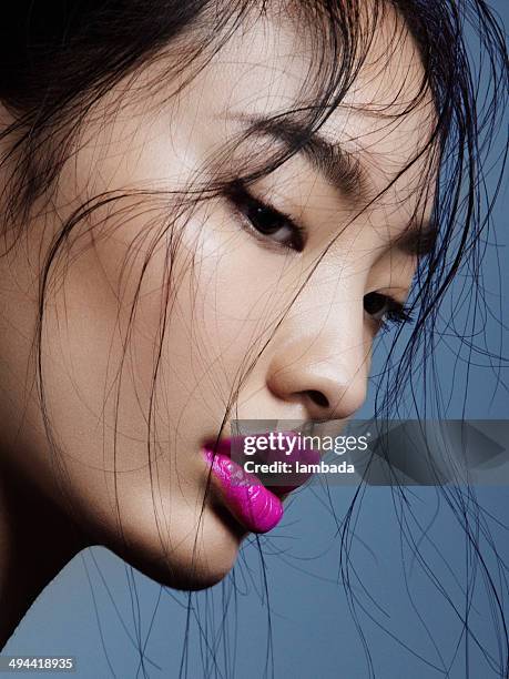 asian beauty - hair model stockfoto's en -beelden