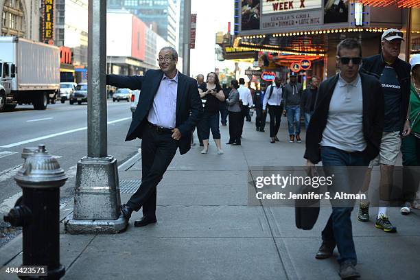 Writer/director/comedian, Ben Elton is photographed for Boston Globe on September 25, 2013 in New York City.