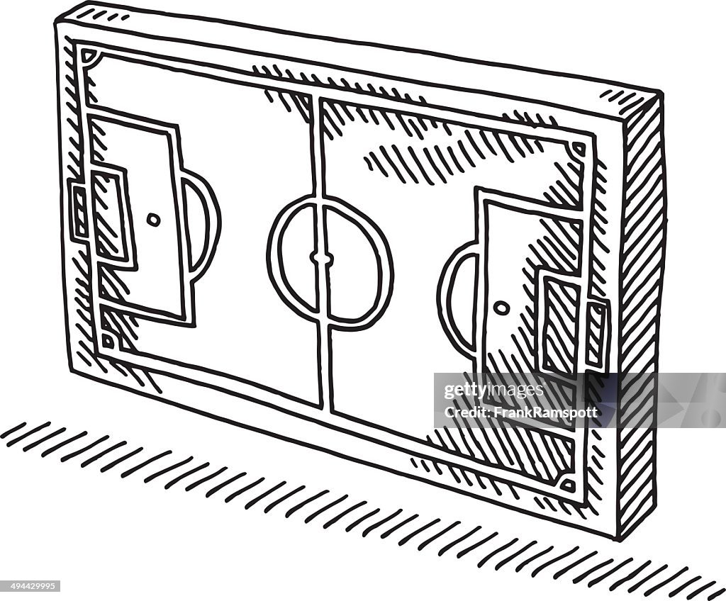 スケッチサッカーフィールドシンボル