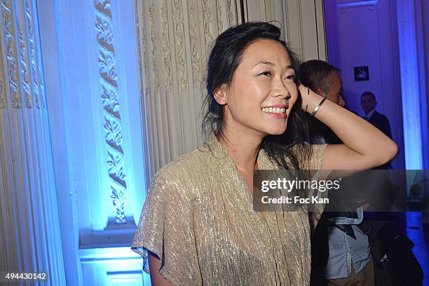 Malika Lambert attends 'Le Bal Jaune 2015' Dinner Party At Hotel Salomon de Rothschild during FIAC on October 23, 2015 in Paris, France.