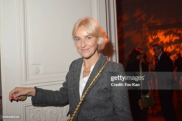 Fashion designer Vanessa Bruno attends 'Le Bal Jaune 2015' Dinner Party At Hotel Salomon de Rothschild during FIAC on October 23, 2015 in Paris,...