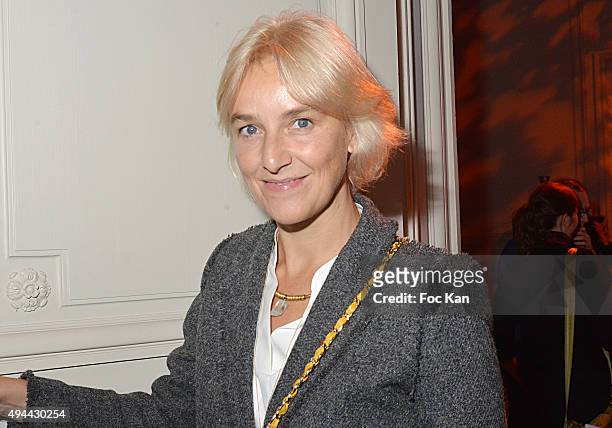 Fashion designer Vanessa Bruno attends 'Le Bal Jaune 2015' Dinner Party At Hotel Salomon de Rothschild during FIAC on October 23, 2015 in Paris,...