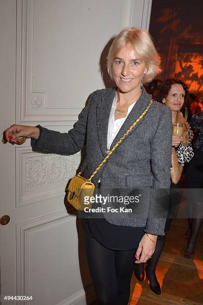 Fashion designer Vanessa Bruno attends 'Le Bal Jaune 2015' Dinner Party At Hotel Salomon de Rothschild during FIAC on October 23, 2015 in Paris,...