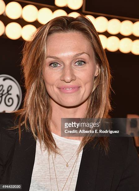 Actress Michaela McManus attends National Geographic Channel's "Breakthrough" world premiere event at The Pacific Design Center on October 26, 2015...