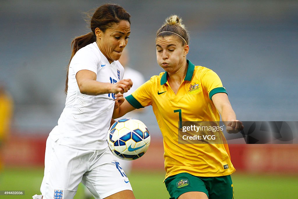 England v Australia - 2015 Yongchuan Women's Football International Matches