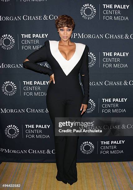 Actress / Fashion Model Tyra Banks attends the Paley Center For Media's Tribute To African-American Achievements In Television at the Beverly...