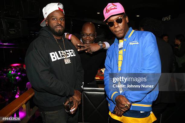 Funkmaster Flex, music executive Michael Kyser, and recording artist Skizzy Mars attend the Ty Dolla $ign "Free TC" Debut Album Release concert at...
