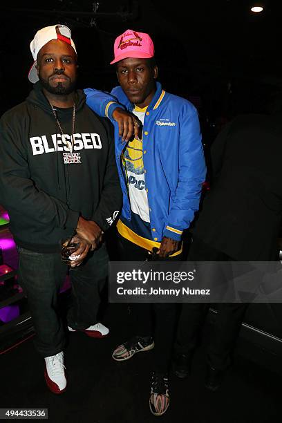 Funkmaster Flex and recording artist Skizzy Mars attend the Ty Dolla $ign "Free TC" Debut Album Release concert at Highline Ballroom on October 26,...