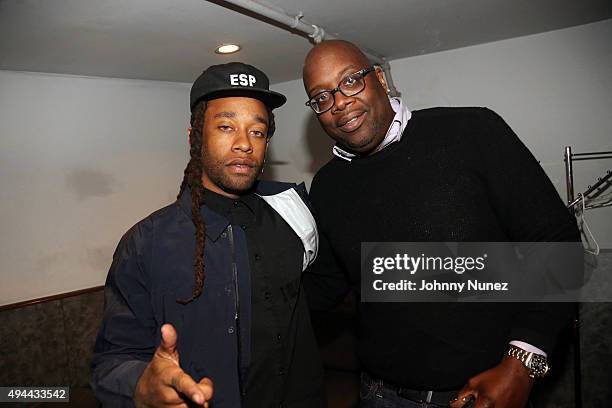 Recording artist Ty Dolla $ign and music executive Michael Kyser attend the Ty Dolla $ign "Free TC" Debut Album Release concert at Highline Ballroom...